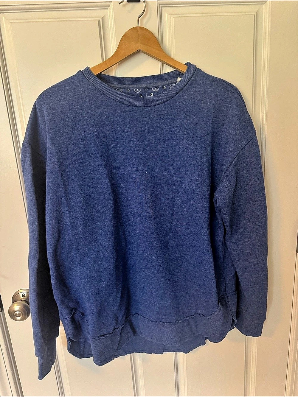 Pressbox Blue Crewneck Sweatshirt Size Large